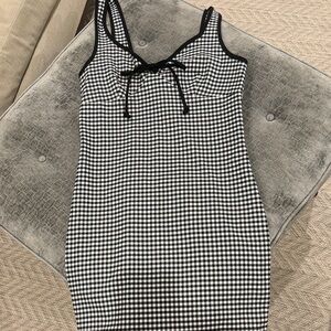 Urban Outfitters Black and White Checkered Mini Dress